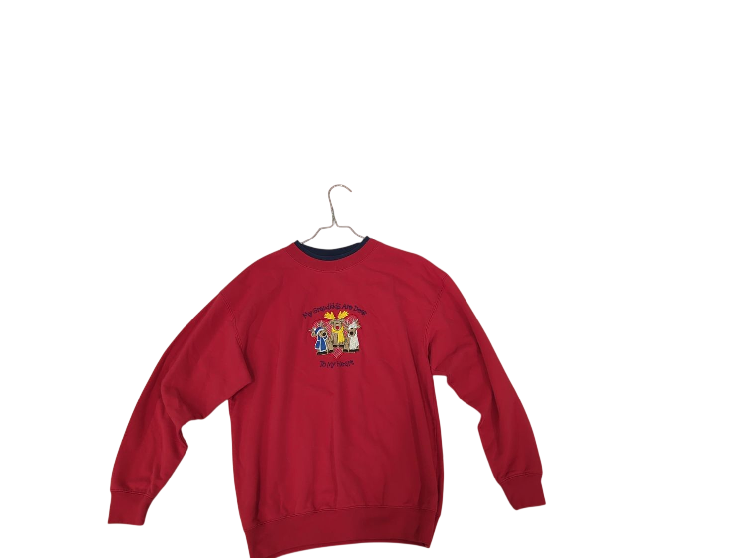 Vintage Red MJ Sportswear Crewneck Sweatshirt with Cartoon Graphic