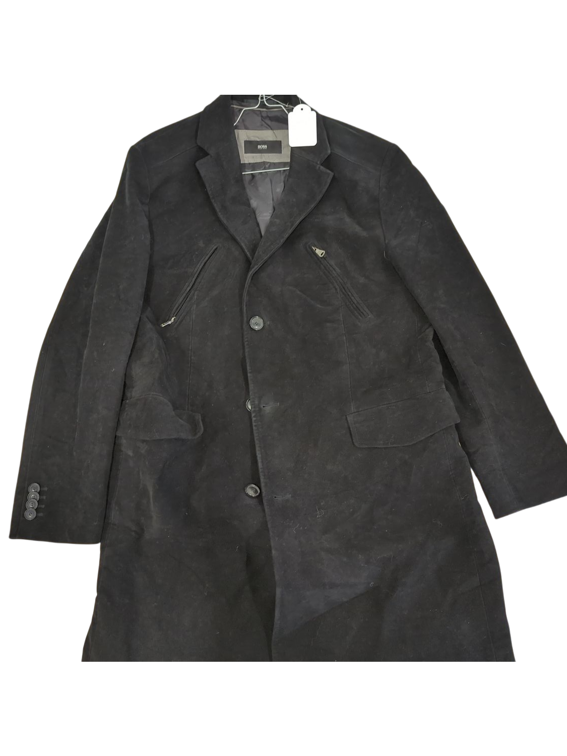 BOSS Hugo Boss Black Suede Jacket - Size 56
