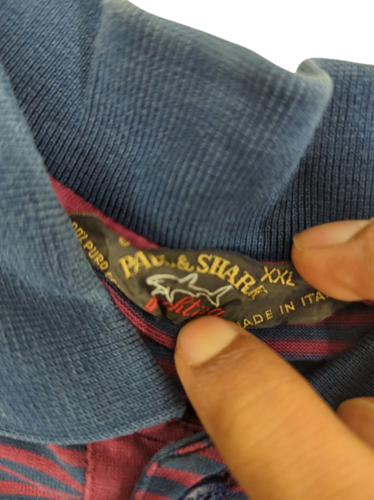 Paul & Shark Striped Polo Shirt - Size XXL