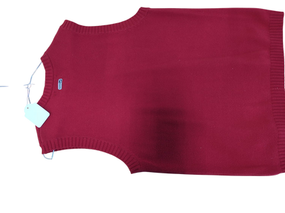 GAS Red Knitted Sleeveless Sweater Vest - Size L