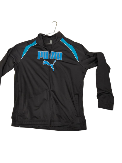 PUMA Black & Blue Zip-Up Track Jacket - Size XL