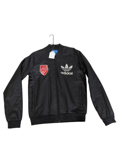 Adidas Black Windbreaker Jacket with New York's Finest Logo - Size L