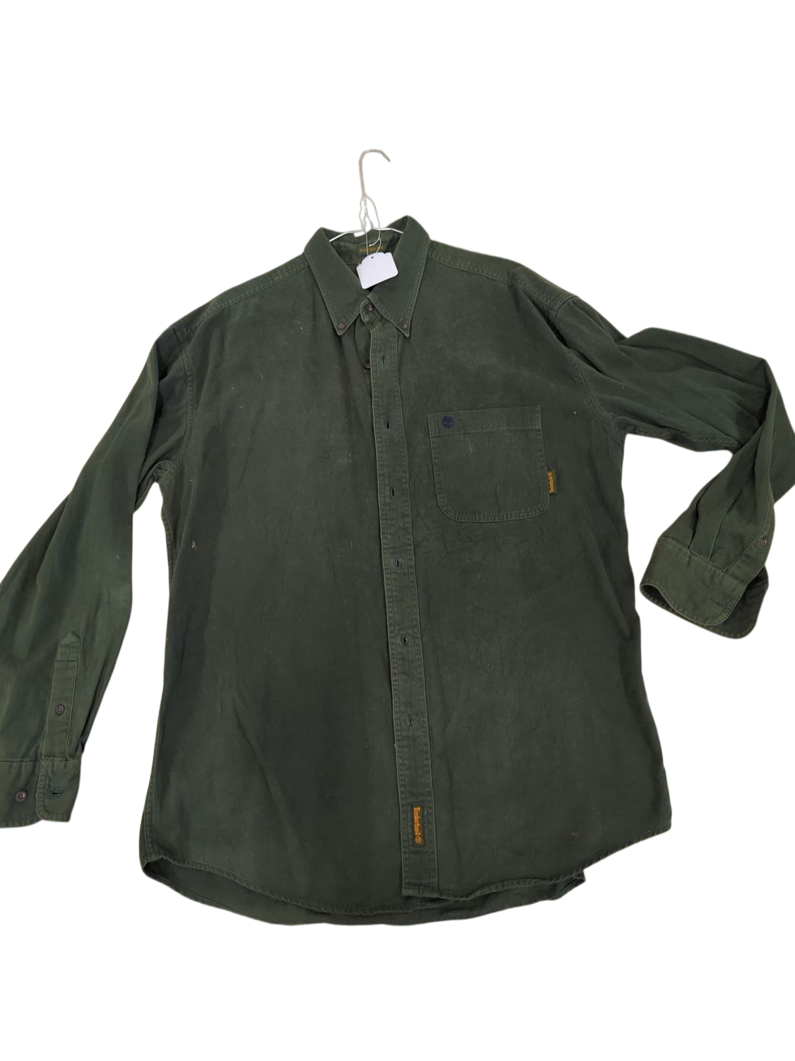 Timberland Green Button-Down Shirt - Rugged Fit