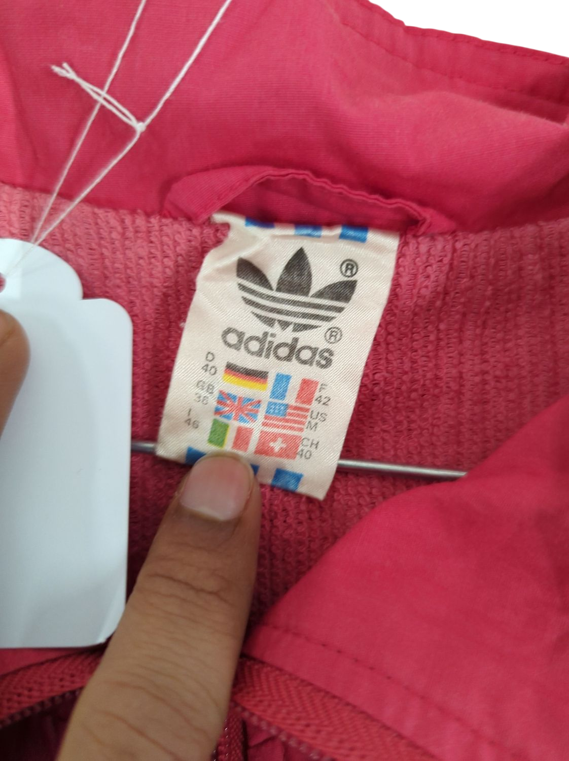 Adidas Pink Windbreaker Jacket - Size 42/44