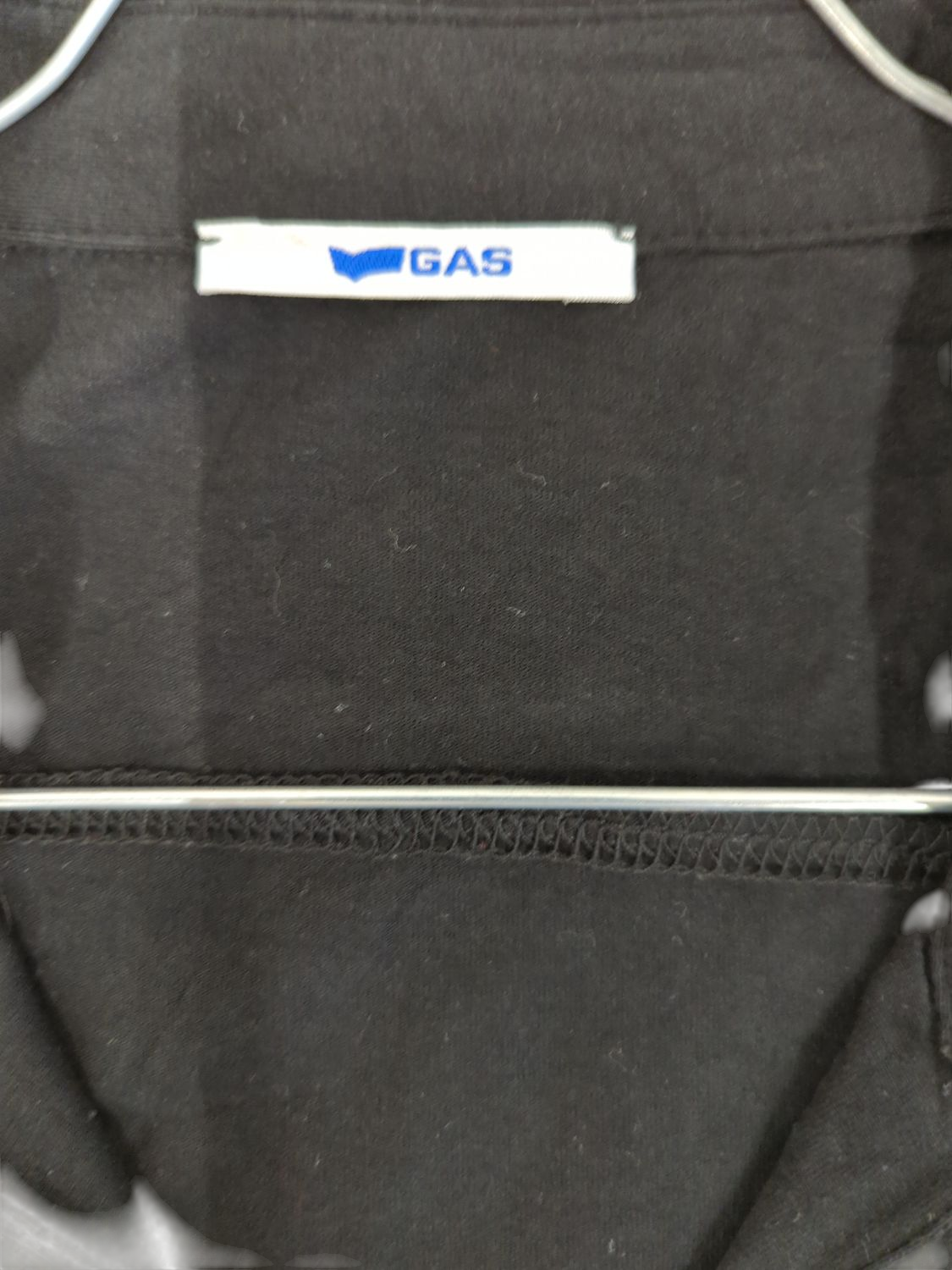 GAS Black Long Sleeve Polo Shirt