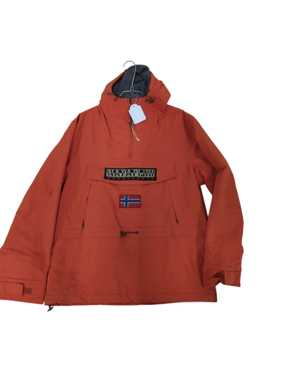 Napapijri Orange Windbreaker Jacket with Norwegian Flag