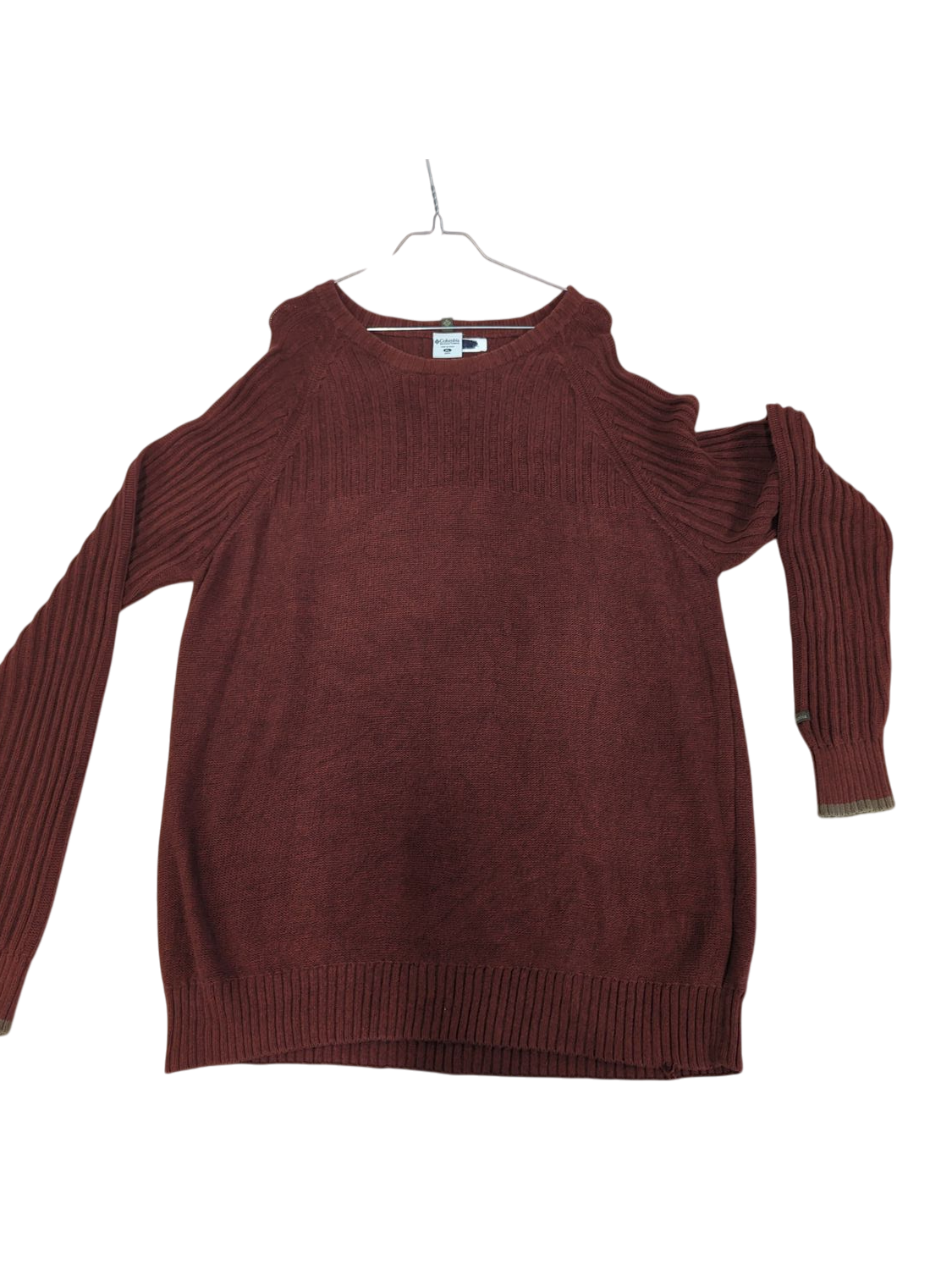 Columbia Burgundy Crew Neck Sweater - Men's Size XL
