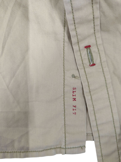 Napapijri Geographic Short Sleeve Button-Down Shirt - Beige