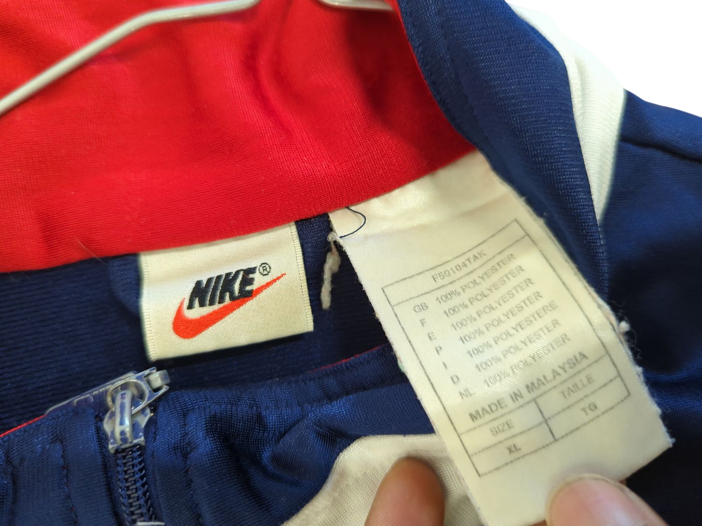 Nike Vintage Windbreaker Jacket - Navy/Red/White - Size XL