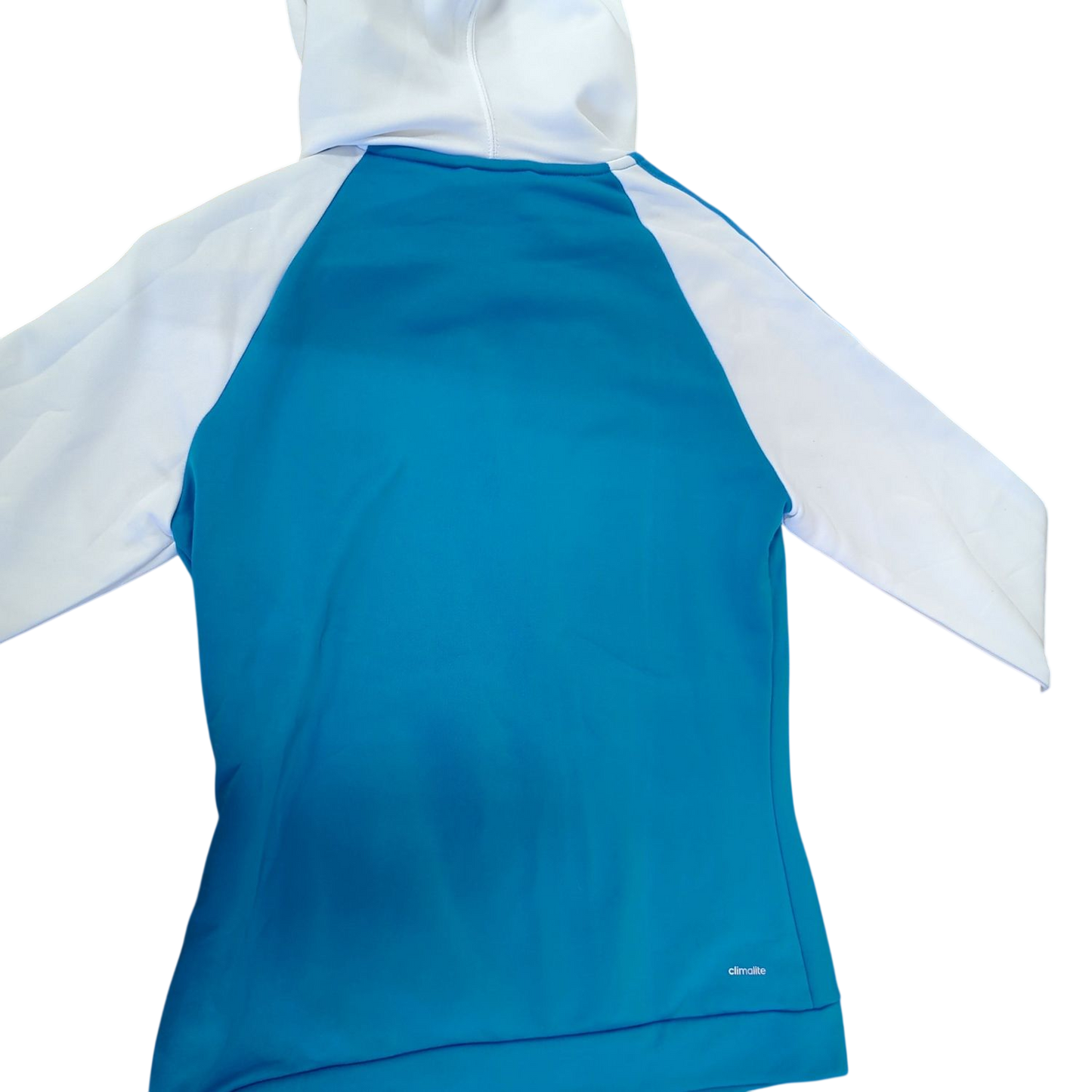 Adidas Blue and White Track Jacket - Size S