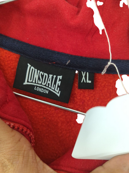 Lonsdale London Red Zip Jacket - Size XL