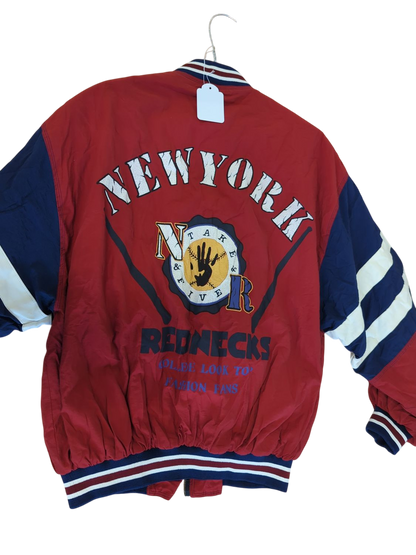 Vintage Take Five Bomber Jacket with Varsity Logo - Size XL