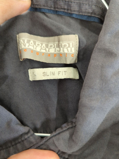 Napapijri Grey Button-Down Shirt - Slim Fit