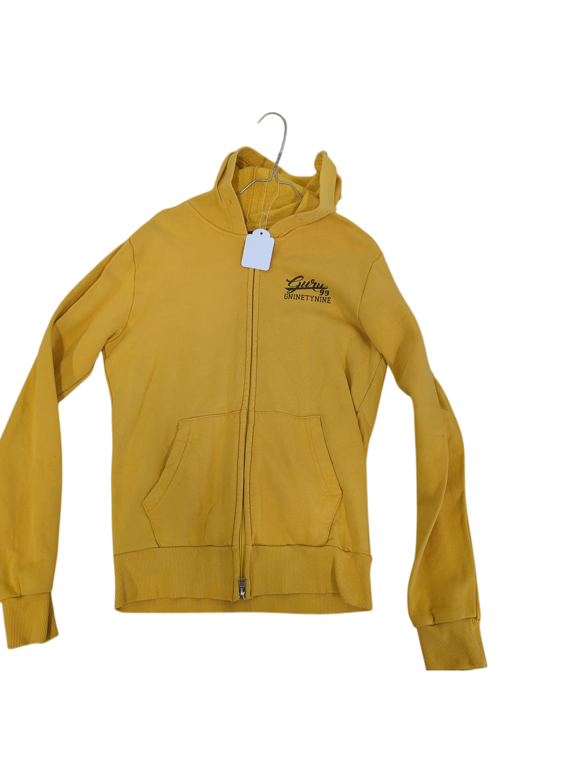Ellesse Vintage Yellow Fleece Jacket - Size L - Made in Italy