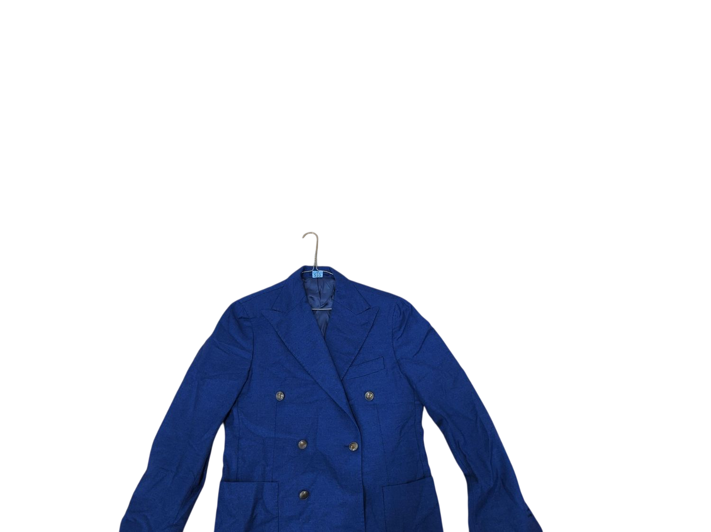 MB Napoli Royal Blue Double-Breasted Wool & Cashmere Blazer