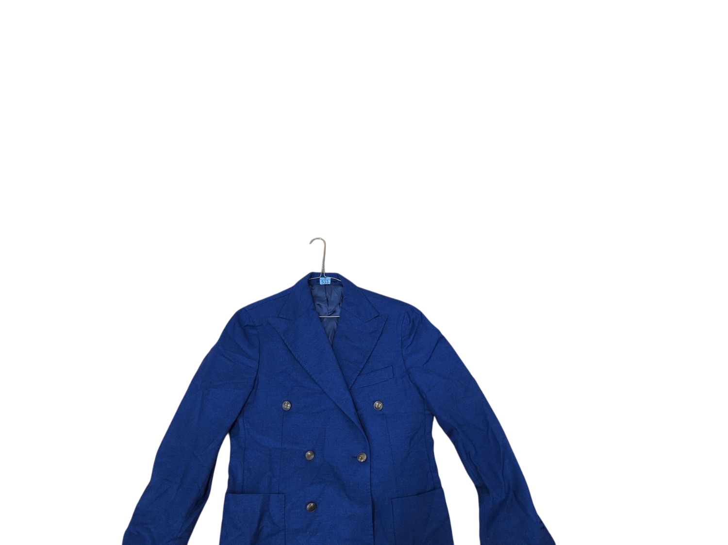 MB Napoli Royal Blue Double-Breasted Wool & Cashmere Blazer