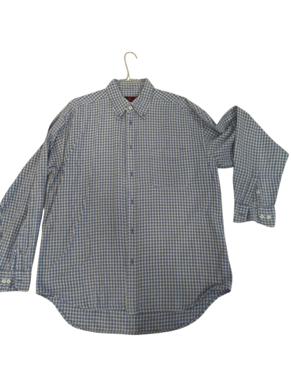 Kappa Robe di Kappa Blue Checkered Button-Down Shirt - Size Large