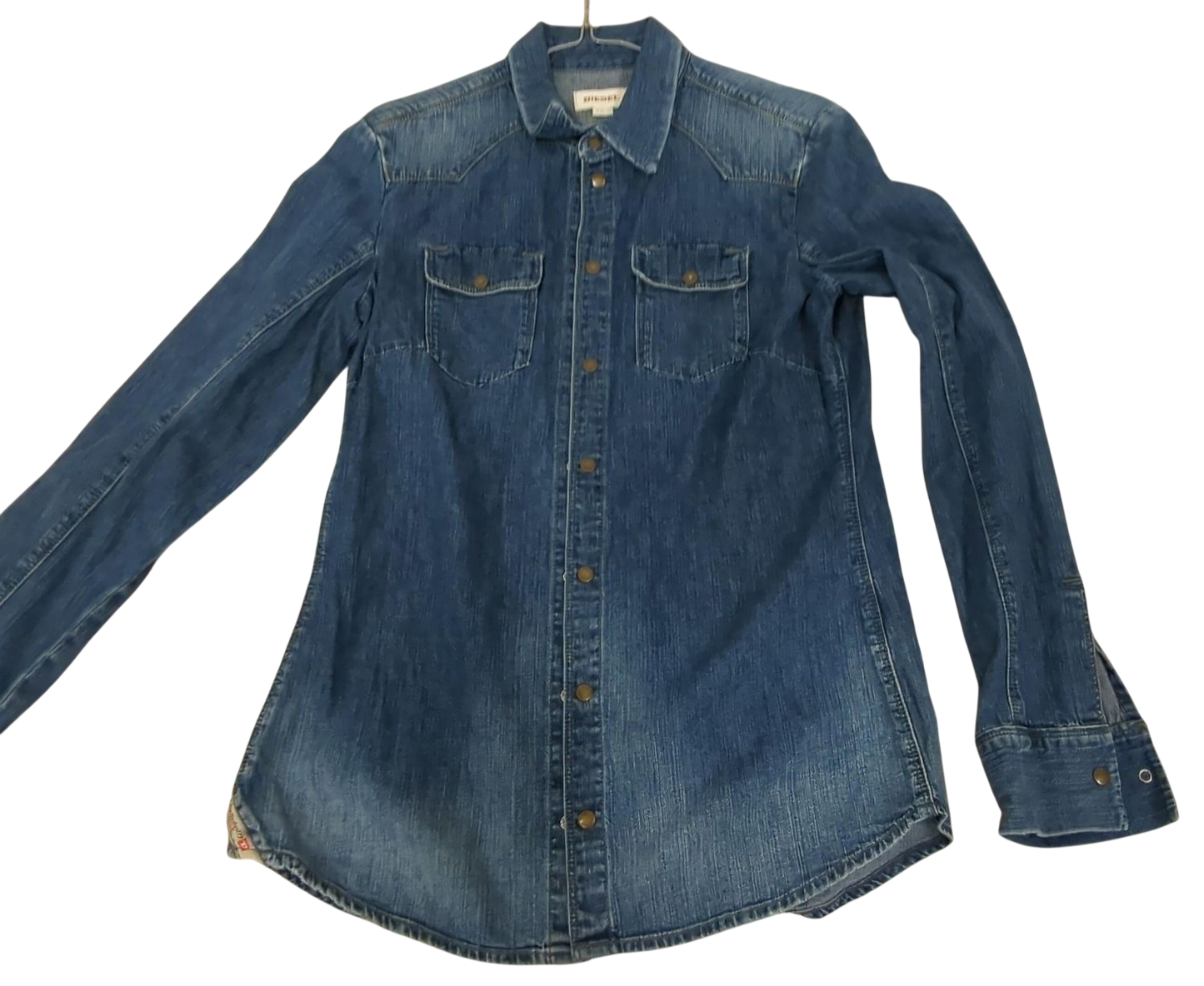 Diesel Denim Button-Down Shirt - Size M