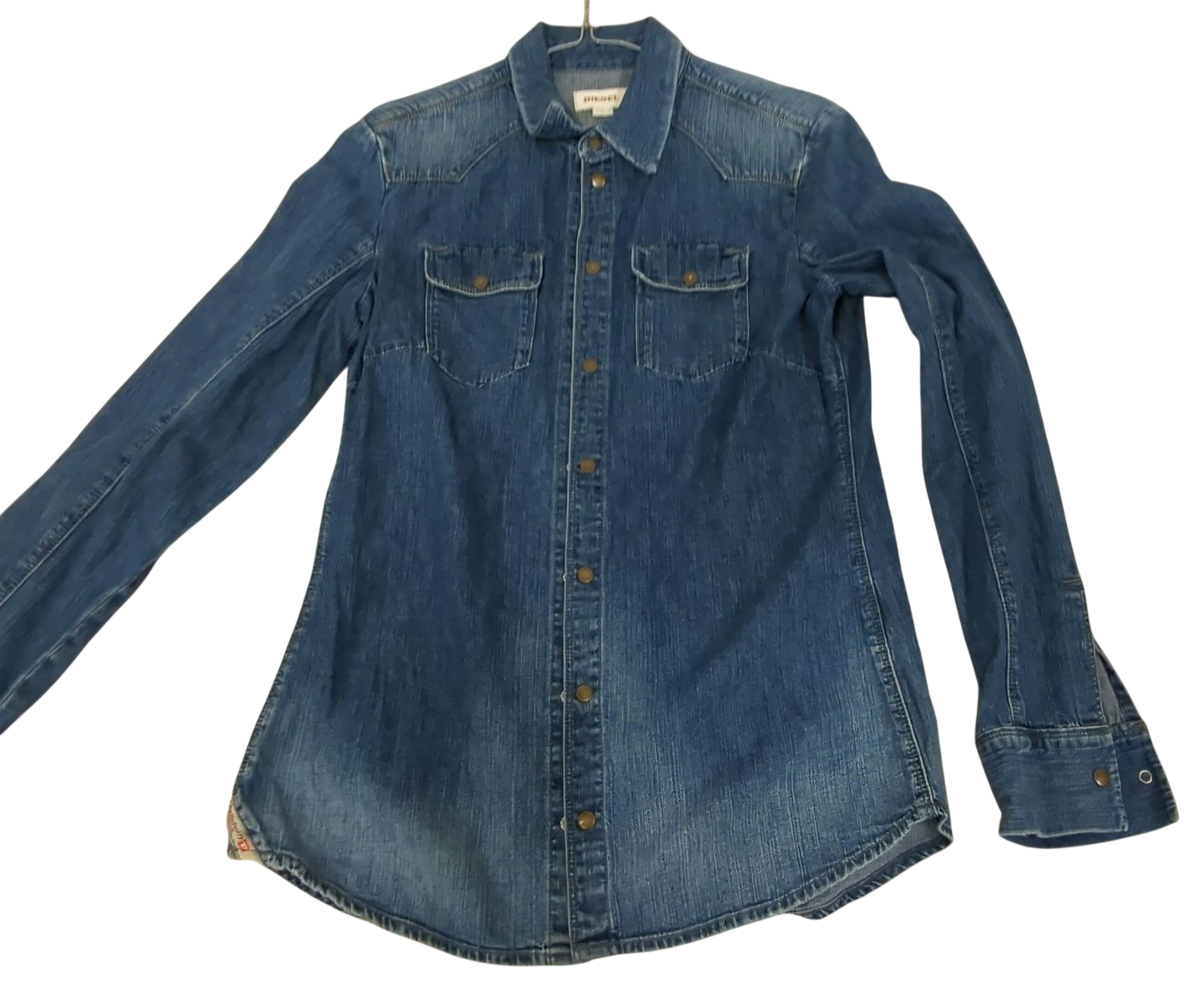 Diesel Denim Button-Down Shirt - Size M