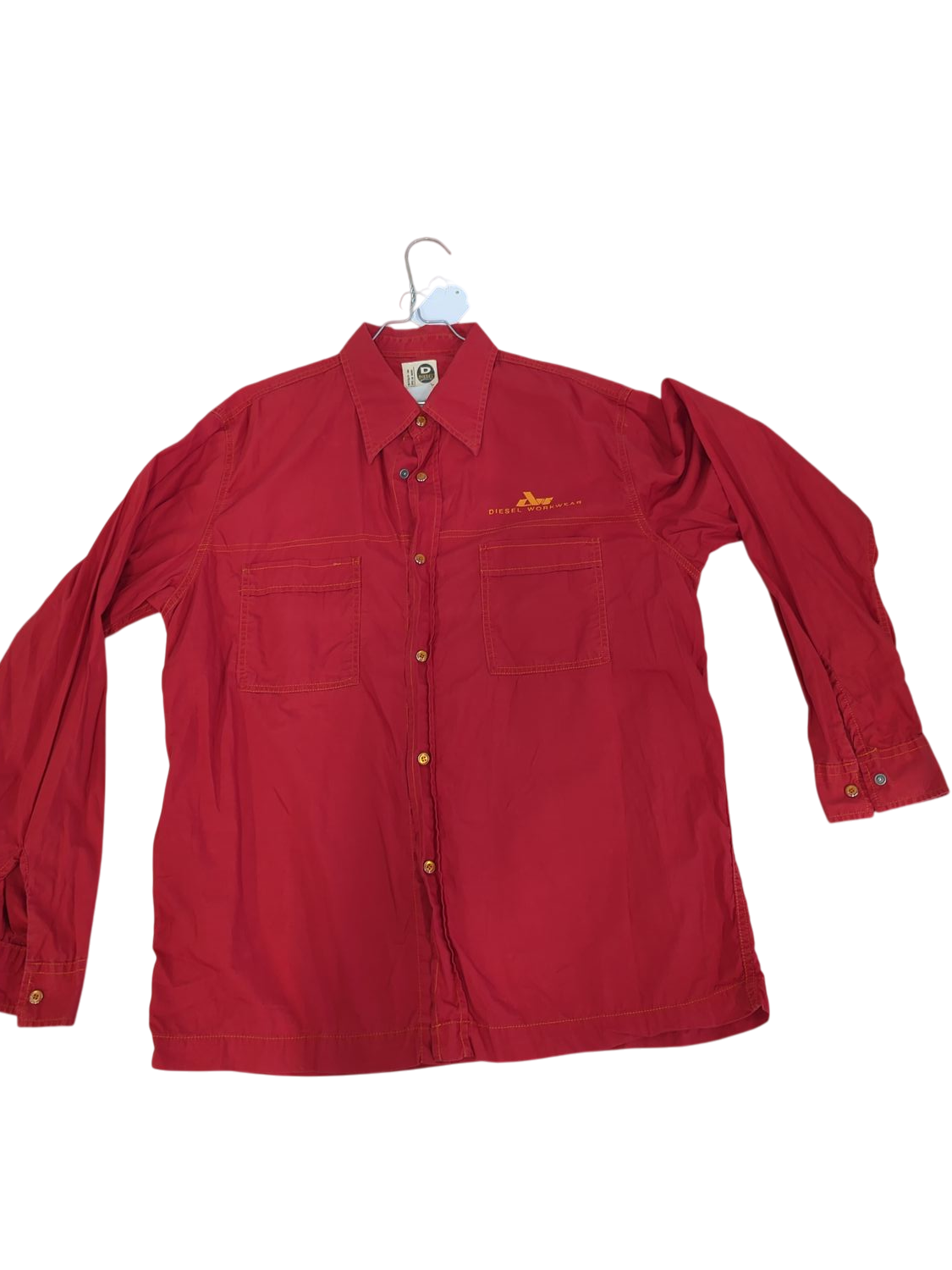 Diesel Workwear Red Button-Up Shirt - Size L