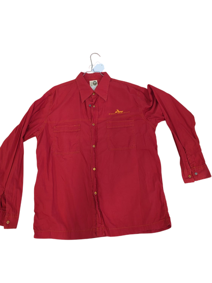 Diesel Workwear Red Button-Up Shirt - Size L
