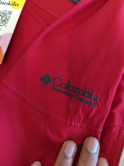 Columbia Sportswear Red Windbreaker Jacket - Size L