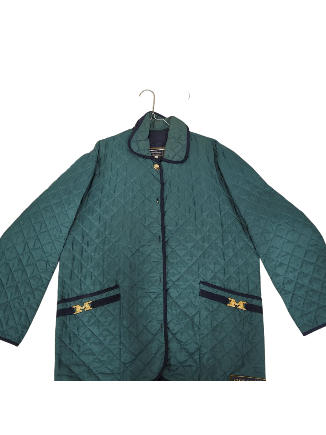 Club Voltaire Green Quilted Jacket - Size M - Made in Italy