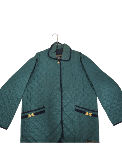 Club Voltaire Green Quilted Jacket - Size M - Made in Italy
