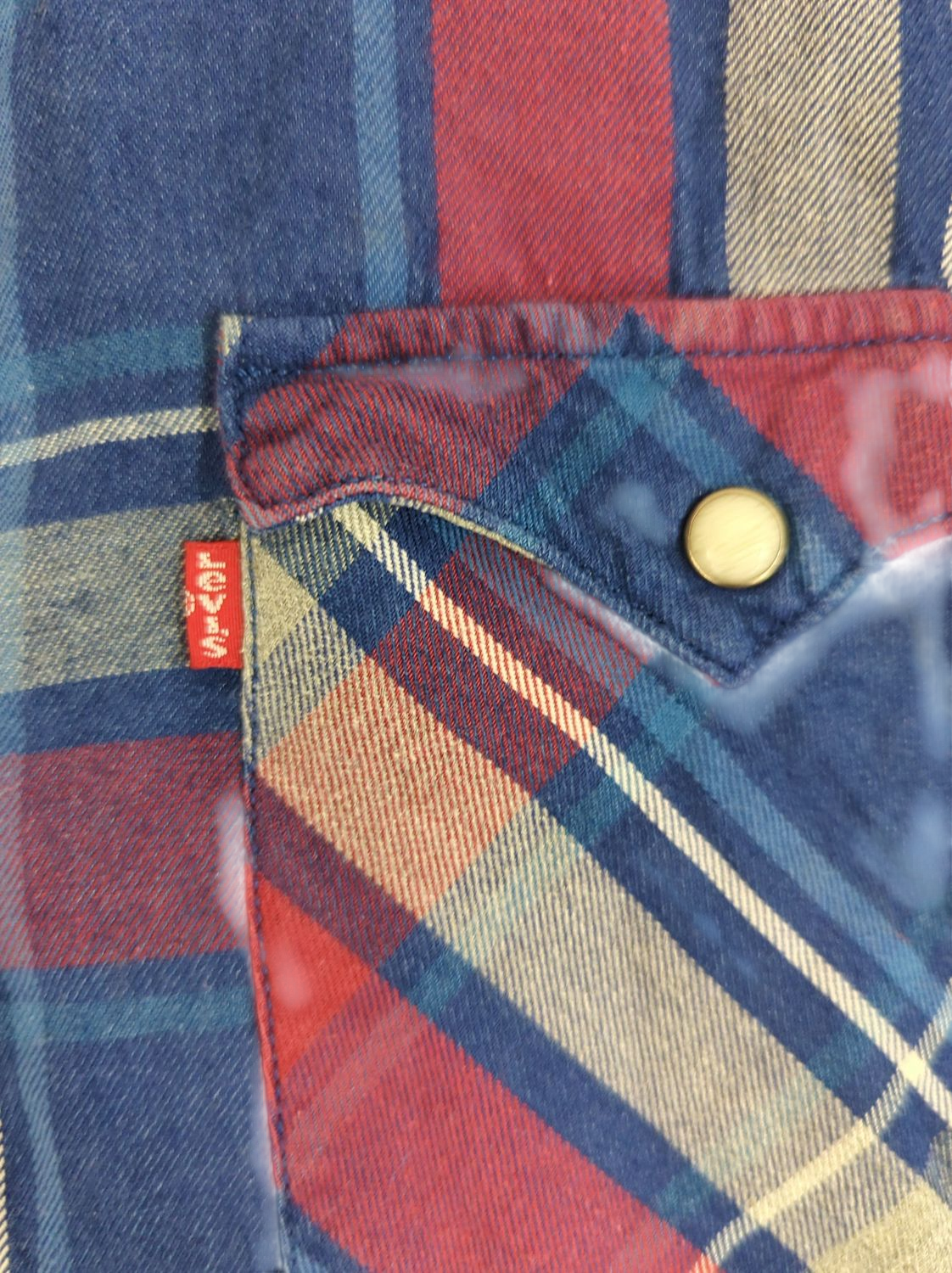 Levi's Plaid Flannel Button-Down Shirt - Size M