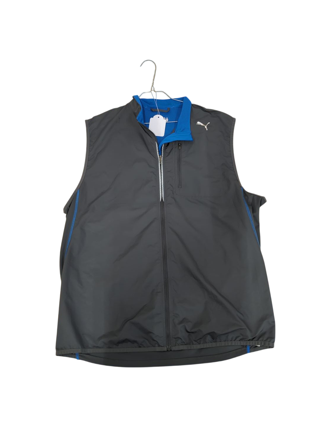 Puma DryCELL Men's Golf Vest - Gray/Blue Lightweight Performance Wear