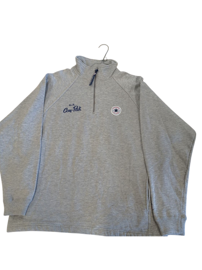 Converse G.S. Con-Pak Half-Zip Grey Sweatshirt - Size M