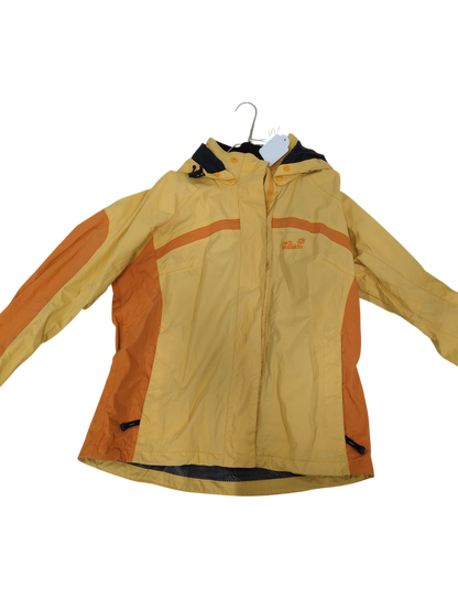 Jack Wolfskin Yellow & Orange Windbreaker Jacket - Size L