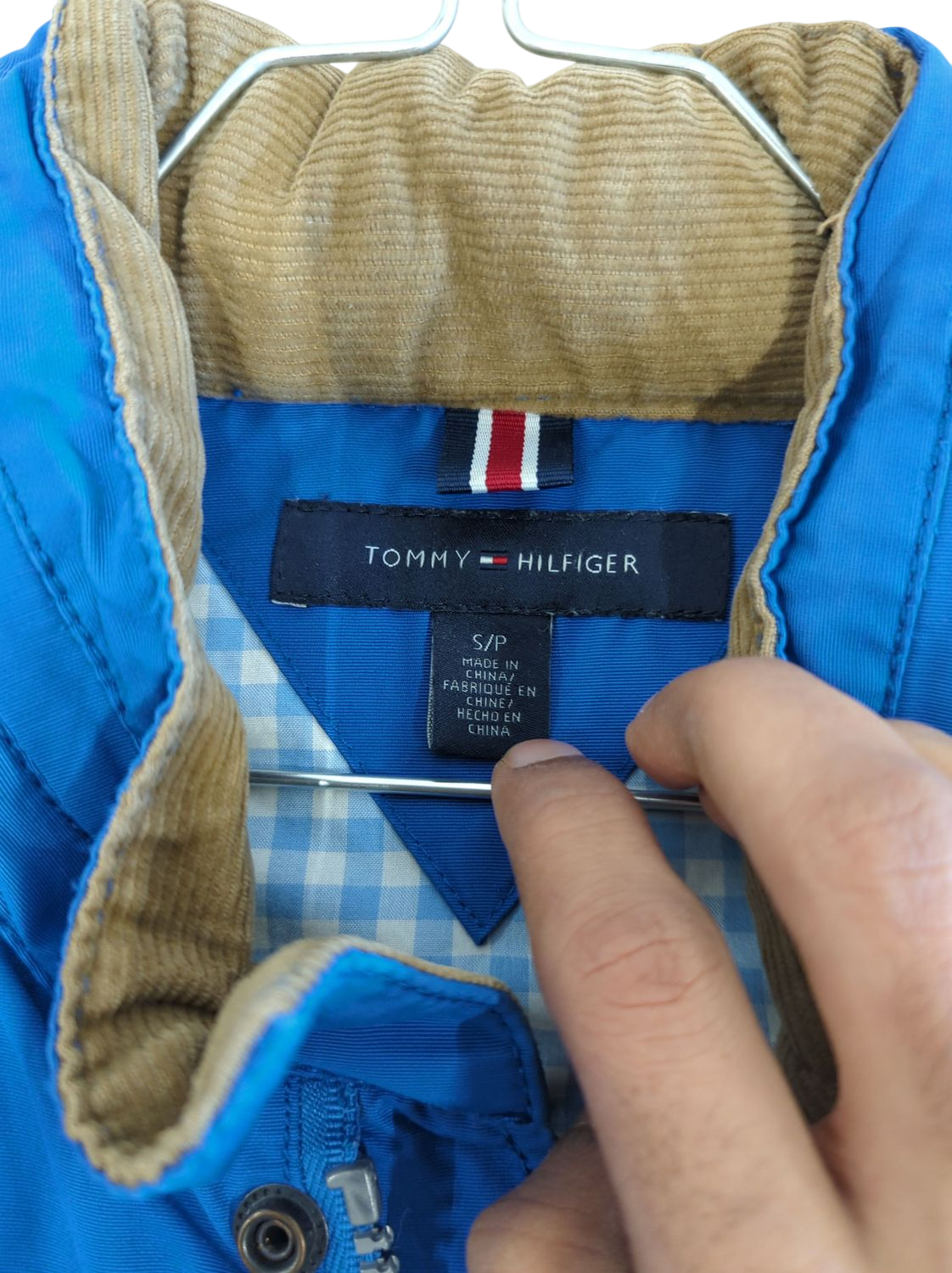 Tommy Hilfiger Blue Windbreaker Jacket - Size S/P