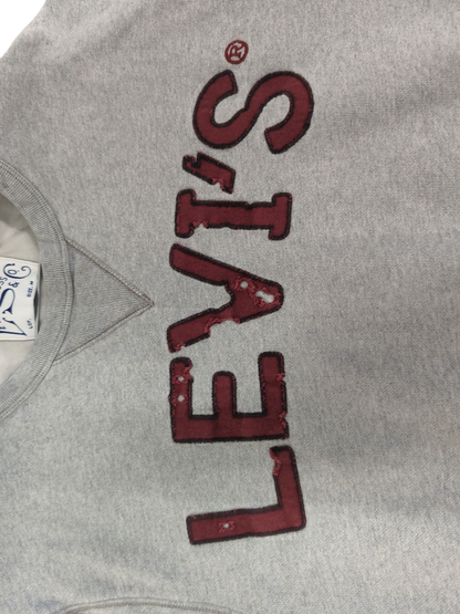 Levi's Grey Sweatshirt with Red Logo - Size M