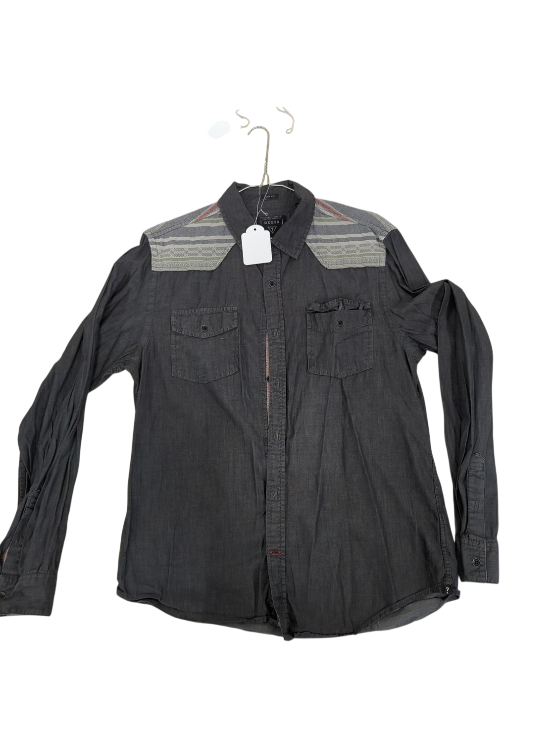 Guess Slim Fit Button-Down Shirt - Grey