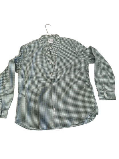 Timberland Green Gingham Check Button-Down Shirt - Slim Fit