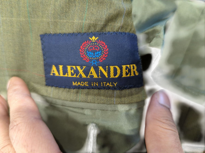 Alexander Men's Olive Green Blazer - Made in Italy