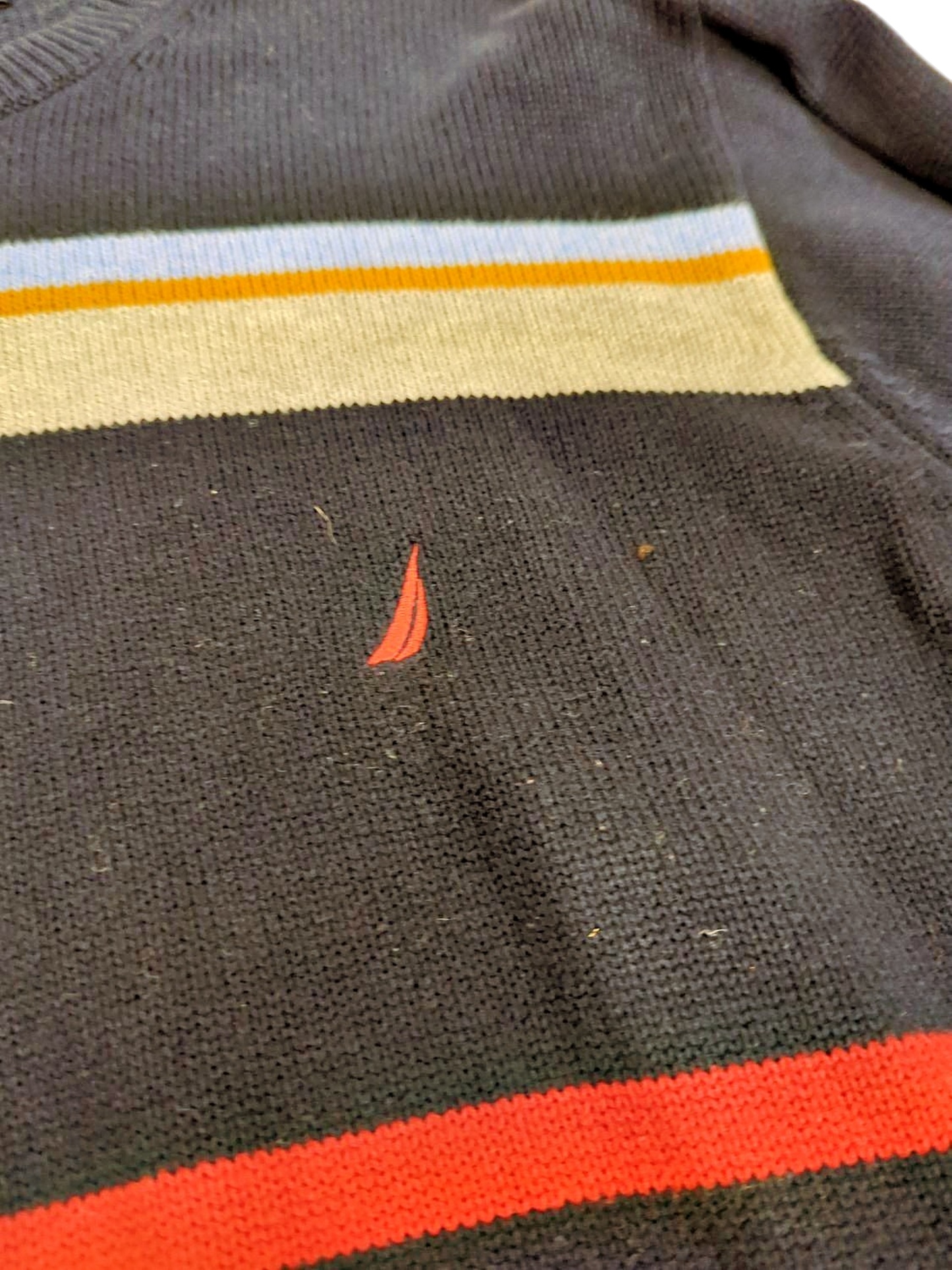 Nautica Striped Crew Neck Sweater - Size M