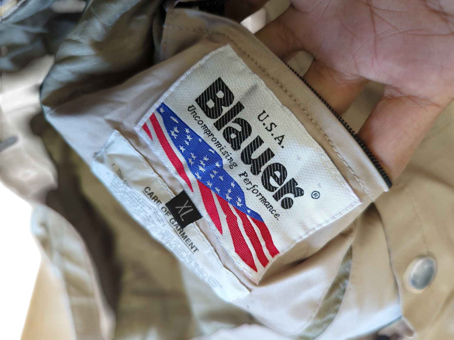 Blauer USA Beige Lightweight Windbreaker Jacket - Size XL