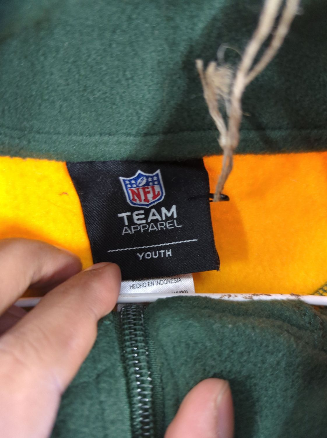 Green Bay Packers NFL Team Apparel Youth Quarter-Zip Fleece Pullover