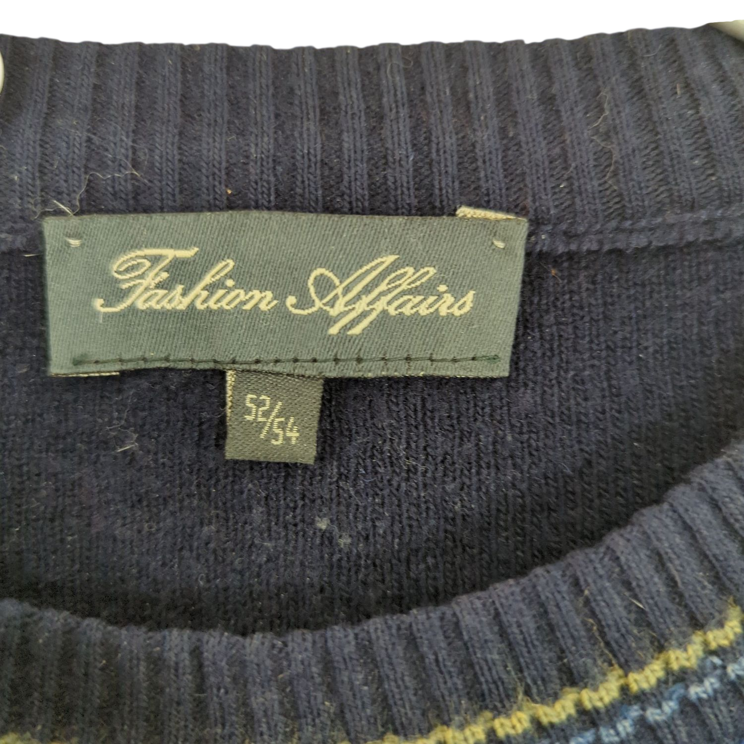 Fashion Affairs Men's Argyle Wool Sweater - Size 3XL