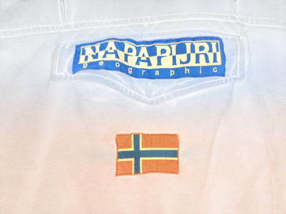 Napapijri Navy Hooded Windbreaker Jacket - Size XL