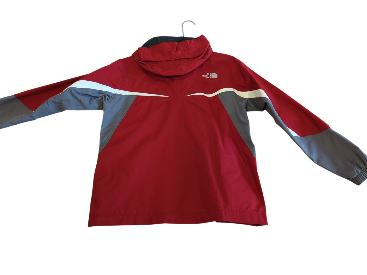 The North Face Red and Grey Windbreaker Jacket