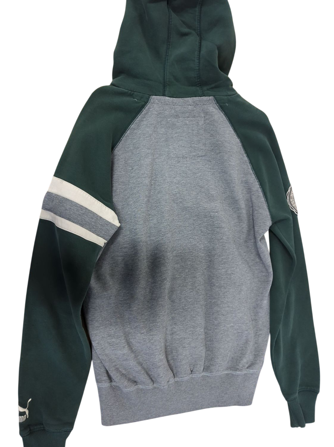 Puma Lifestyle Green and Grey Hoodie - Size UK D 48/50