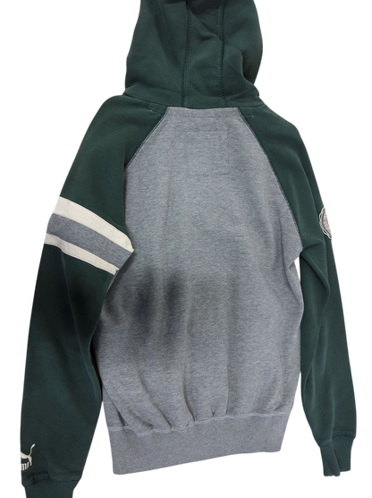 Puma Lifestyle Green and Grey Hoodie - Size UK D 48/50