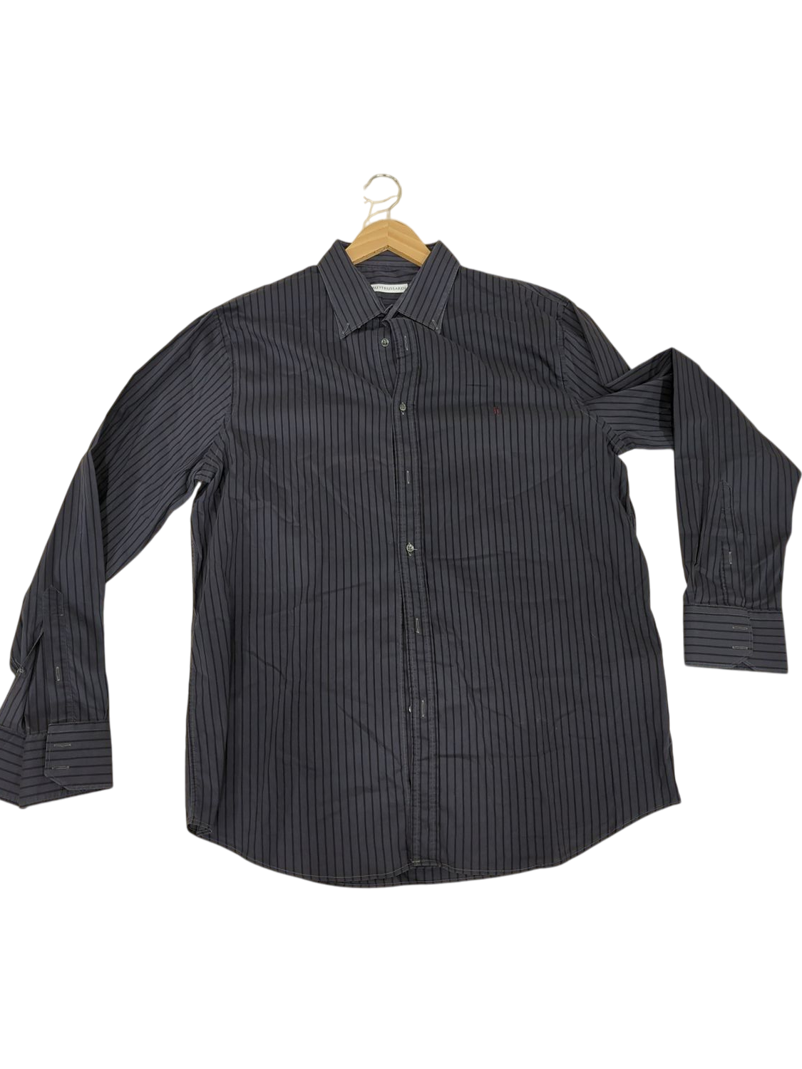Trussardi Men's Striped Button-Down Shirt - Size 43