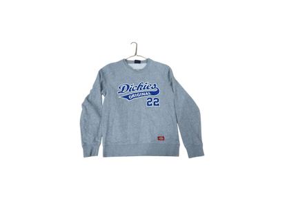 Dickies Original Grey Sweatshirt with Blue Logo - Size Medium