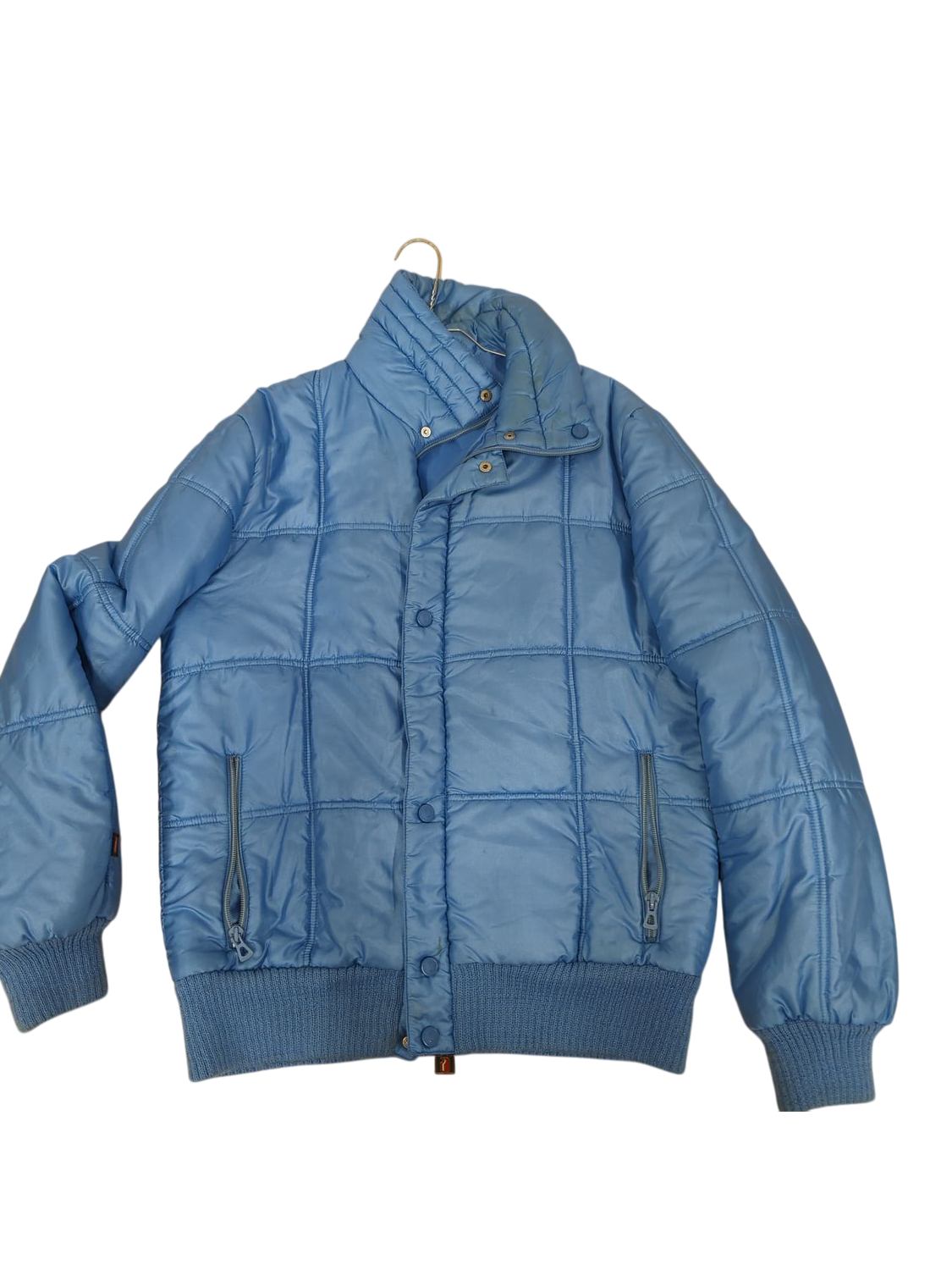 Blue Ellesse Quilted Puffer Jacket - Size 50 - German Made