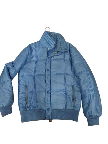 Blue Ellesse Quilted Puffer Jacket - Size 50 - German Made