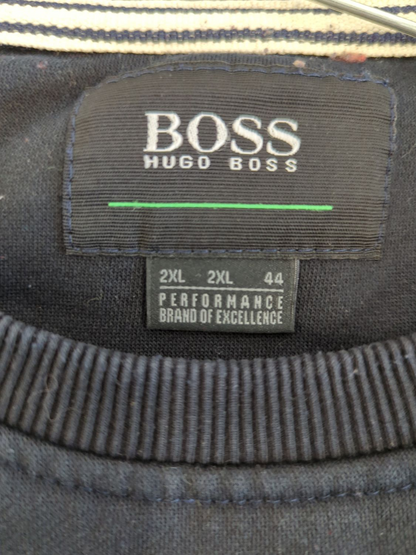 Hugo Boss Black Sweatshirt with Gold Logo - Size 2XL